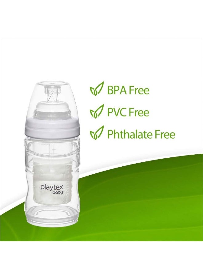 Playtex Baby Nurser Pre-Sterilized Disposable Bottle Liners, Closer to Breastfeeding, 4 oz, 100 Count