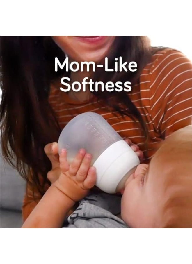 Nanobebe Flexy Silicone Bottles Nipples Triple Vented Twin-Pack - Slow Flow