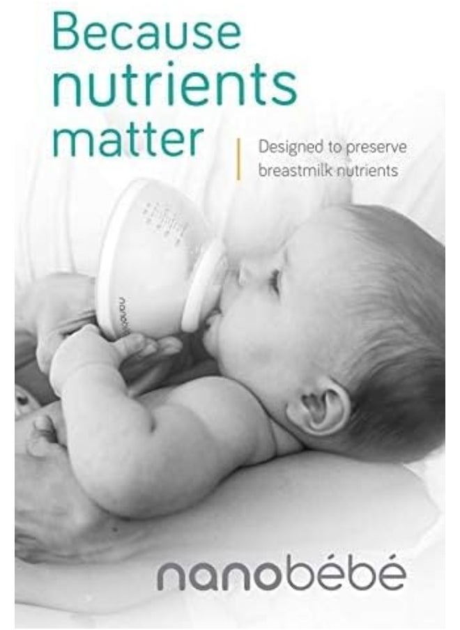 Nanobebe Flexy Silicone Bottles Nipples Triple Vented Twin-Pack - Slow Flow