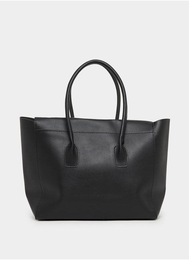 Overlay Shoulder Bag with Dual Handle