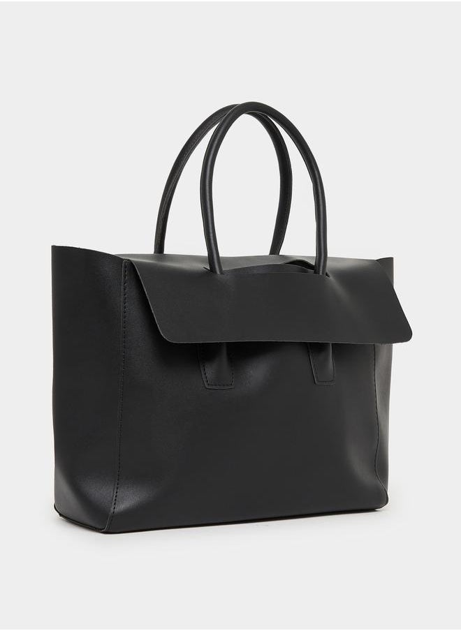 Overlay Shoulder Bag with Dual Handle
