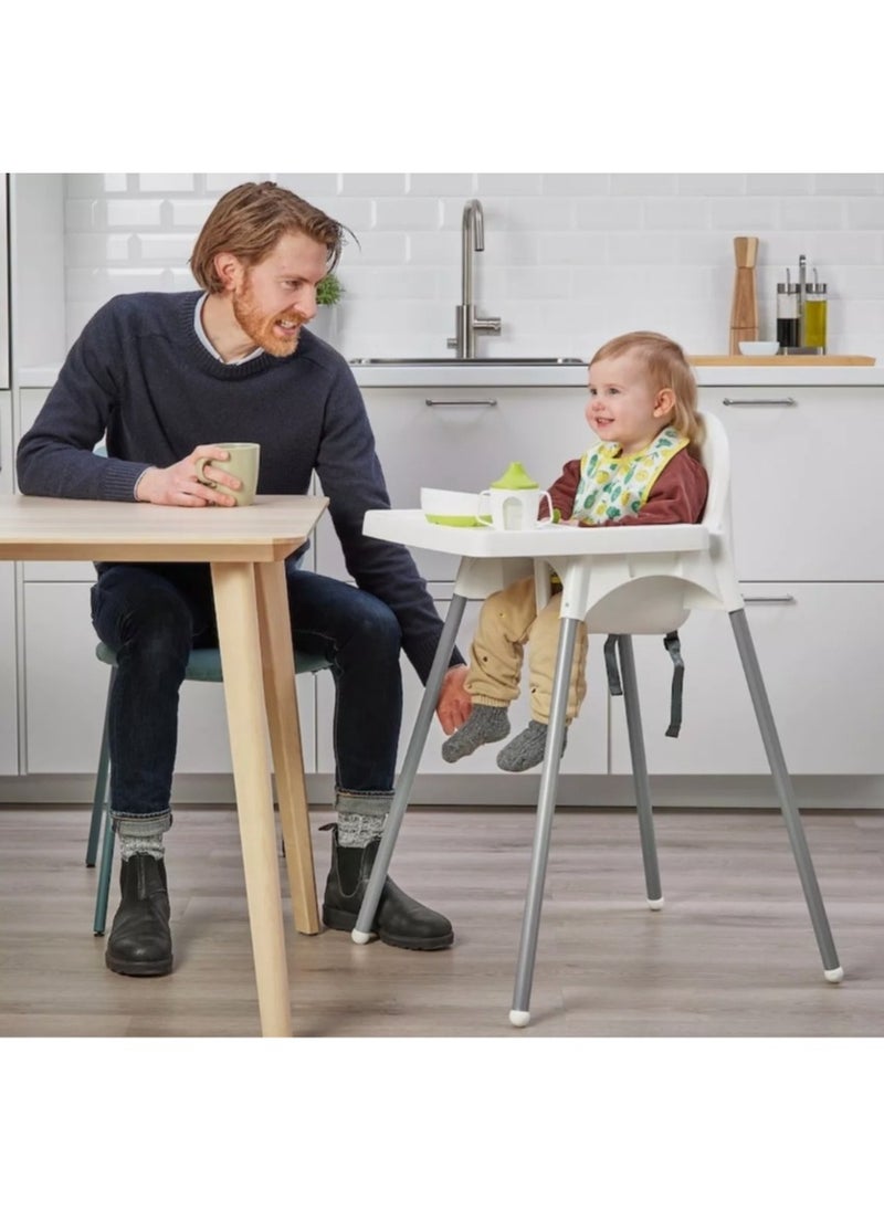 Multi-Functional Baby Feeding Chair - Adjustable High Chair With Dining Tray And Safety Seat Belt For Children