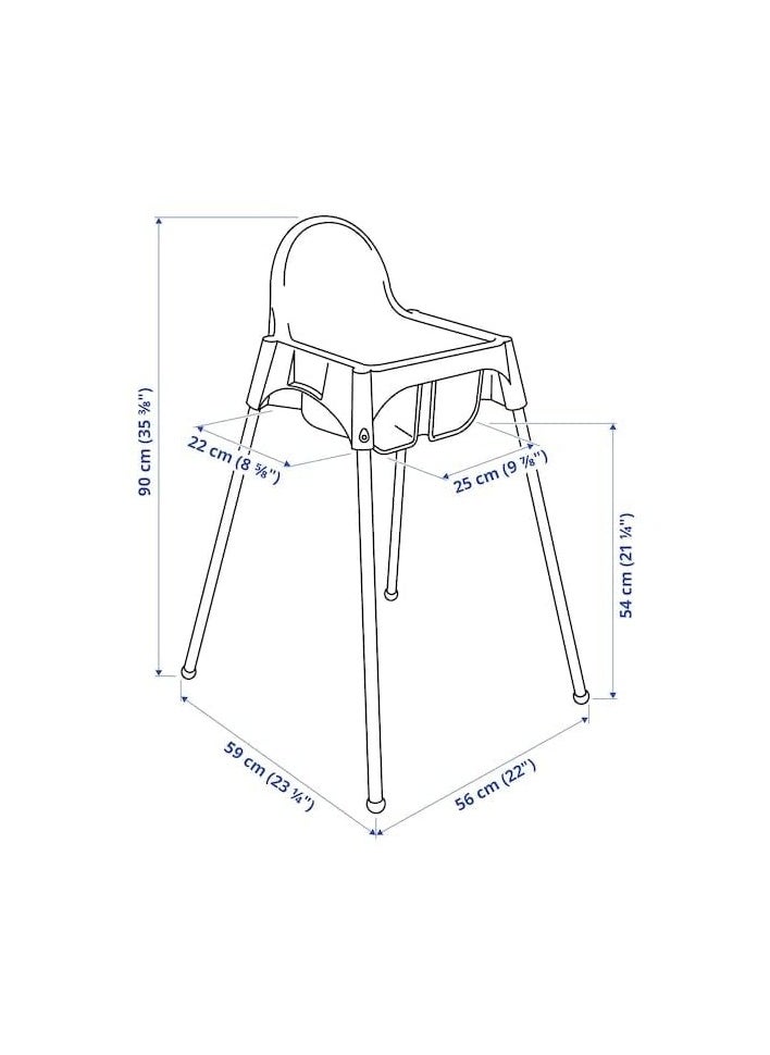 Multi-Functional Baby Feeding Chair - Adjustable High Chair With Dining Tray And Safety Seat Belt For Children
