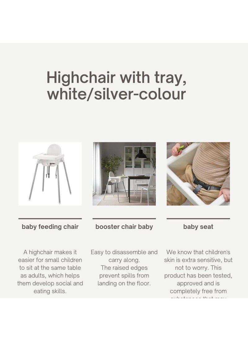 Multi-Functional Baby Feeding Chair - Adjustable High Chair With Dining Tray And Safety Seat Belt For Children