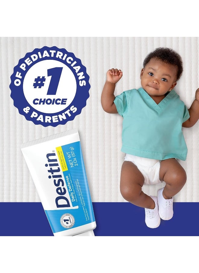 Desitin Daily Defense Baby Diaper Rash Cream with Zinc Oxide to Treat, Relieve & Prevent Diaper Rash, 4.8 Ounce