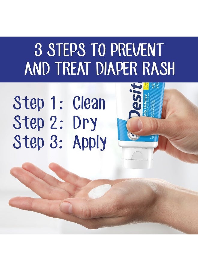 Desitin Daily Defense Baby Diaper Rash Cream with Zinc Oxide to Treat, Relieve & Prevent Diaper Rash, 4.8 Ounce