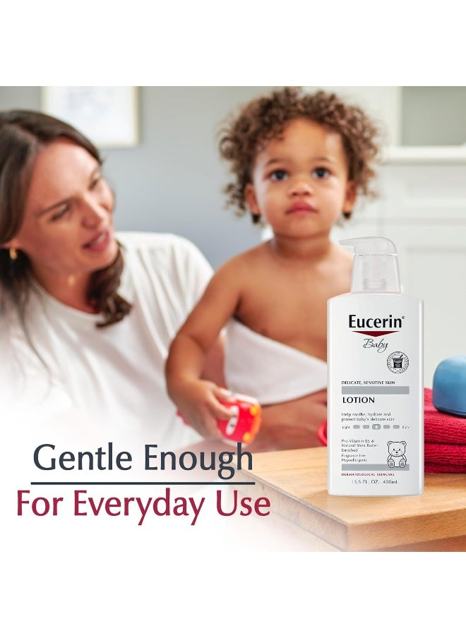 Eucerin Baby Body Lotion - Hypoallergenic & Fragrance Free, Safe for Everyday Use on Sensitive Skin - White 13.5 fl. oz. Pump Bottle
