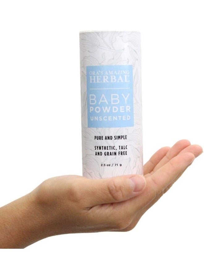 Ora's Amazing Herbal Baby Powder, Unscented, 70ml