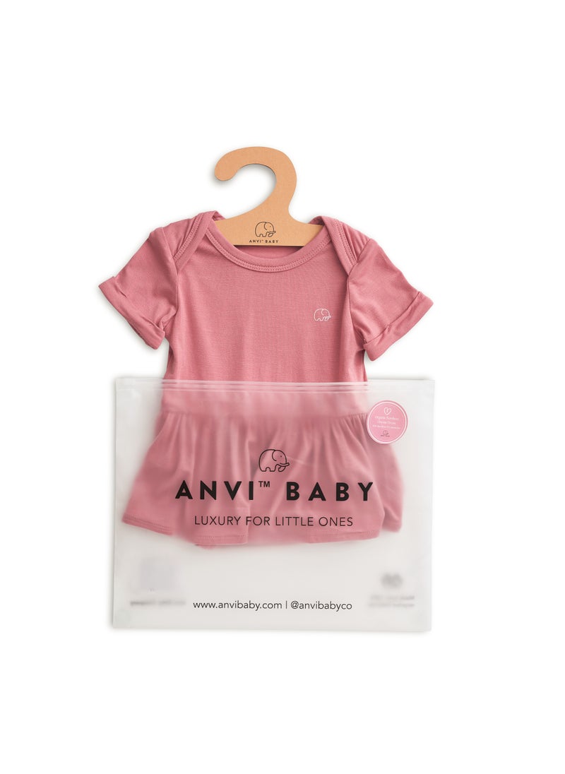 Organic Bamboo Spandex Onesie Dress Lilac