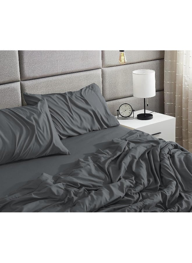 RUVANTI Queen Sheets Set - Luxurious Silky Soft Microfiber Bedding - Cozy & Comfy - 15 Inch Deep Pocket (Fits up to 17
