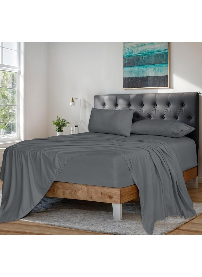 RUVANTI Queen Sheets Set - Luxurious Silky Soft Microfiber Bedding - Cozy & Comfy - 15 Inch Deep Pocket (Fits up to 17