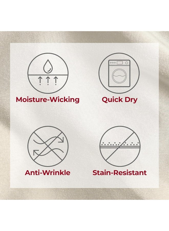 Mellanni Queen Sheets Set - 4 PC Iconic Collection Bedding - Hotel Luxury, Extra Soft, Cooling Bed Sheets - Wrinkle, Fade, Stain Resistant (Queen, Golden Ivory)