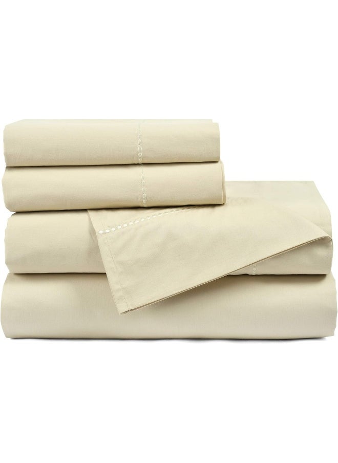 Lush Decor Aria Dots 6 Piece Cotton Sheet Set, King, Neutral