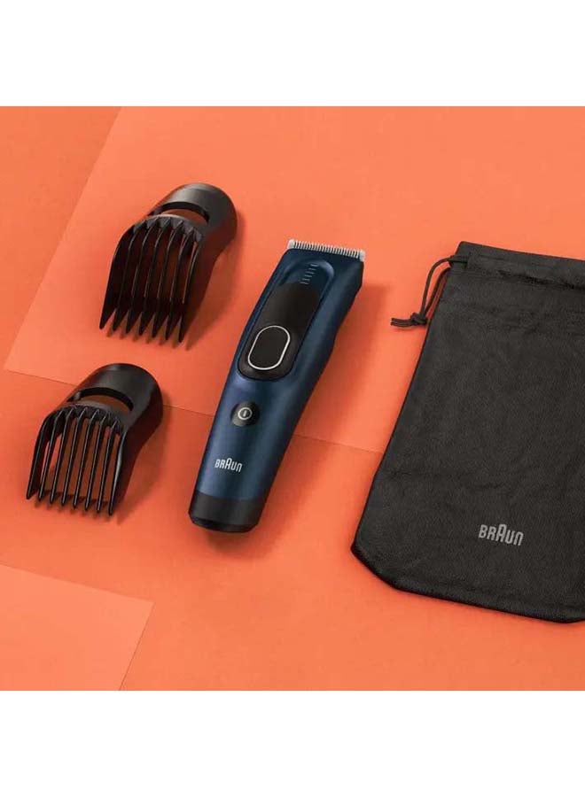 Hair Clipper Series 5 With 17 Length Settings 2 Combs And Pouch Black