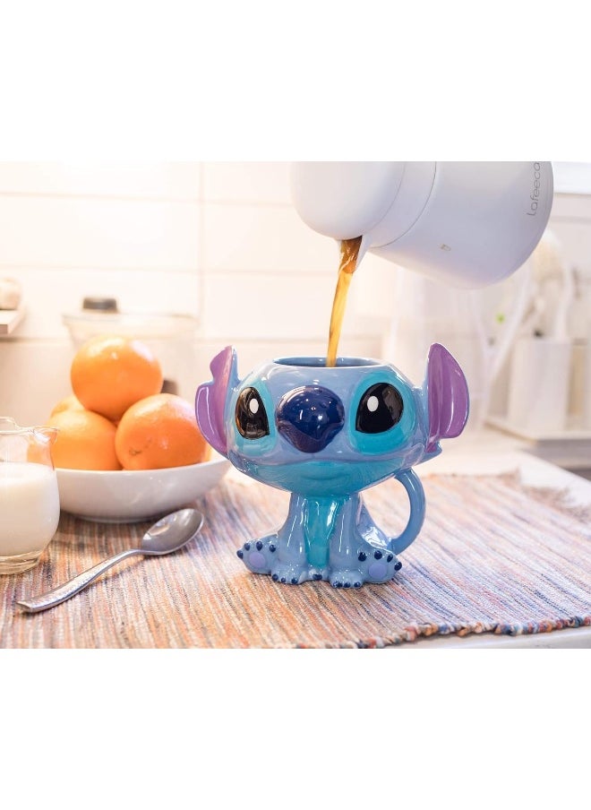 Disney Lilo & Stitch 3D Ceramic Coffee Mug | Holds 15 Ounces