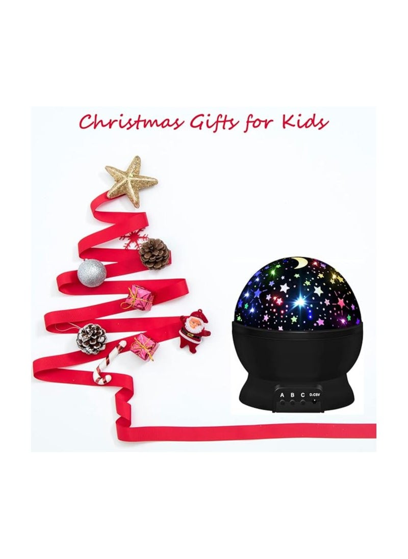 HONGID Night Light for Kids, Kids Night Light, Star Night Light Projector, Star Projector 360 Degree Rotation 4 LED Bulbs 16 Light Color Changing with USB Cable,Lamp Ceiling Lights for Kids Bedroom