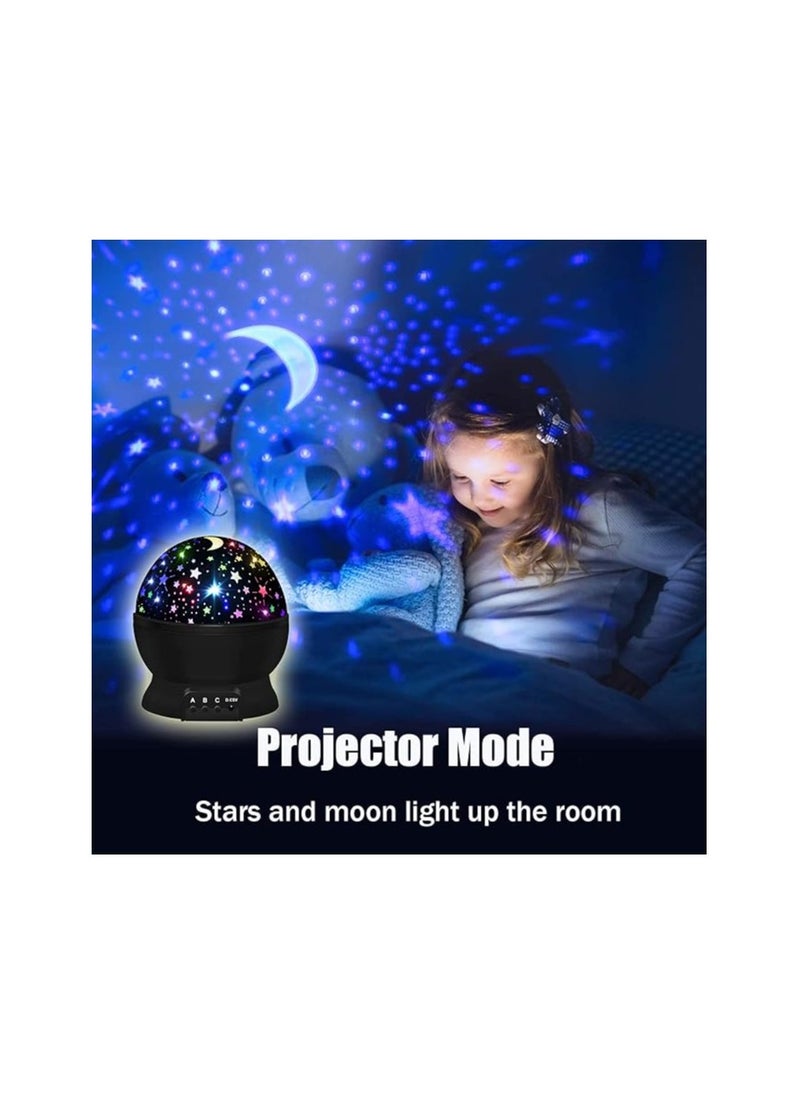 HONGID Night Light for Kids, Kids Night Light, Star Night Light Projector, Star Projector 360 Degree Rotation 4 LED Bulbs 16 Light Color Changing with USB Cable,Lamp Ceiling Lights for Kids Bedroom