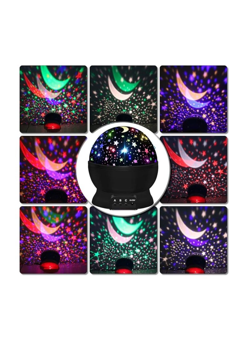HONGID Night Light for Kids, Kids Night Light, Star Night Light Projector, Star Projector 360 Degree Rotation 4 LED Bulbs 16 Light Color Changing with USB Cable,Lamp Ceiling Lights for Kids Bedroom