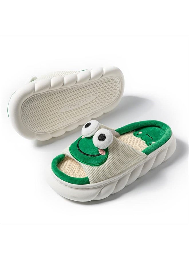 Cartoon slippers Cute Animal Shape Slippers,Thick Sole Soft Indoor Outdoor Slippers for Women Frog8