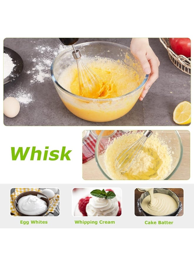 Bonsenkitchen 4-in-1 Immersion Blender Handheld, 20 Speeds Hand Blender with Turbo Mode, Stainless Steel Blade, Egg Whisk, Beaker & Chopper Bowl, Stick Mixer for Soup, Smoothie, Puree, Baby Food