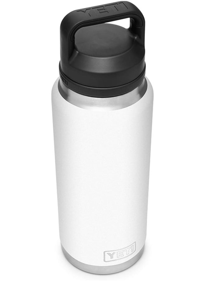 YETI Rambler 36 oz Bottle, Vacuum Insulated, Stainless Steel with Chug Cap, White