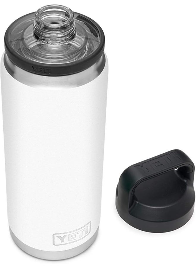 YETI Rambler 26 oz Bottle, Vacuum Insulated, Stainless Steel with Chug Cap, White