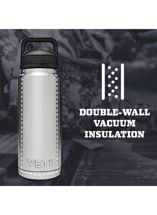YETI Rambler 26 oz Bottle, Vacuum Insulated, Stainless Steel with Chug Cap, White