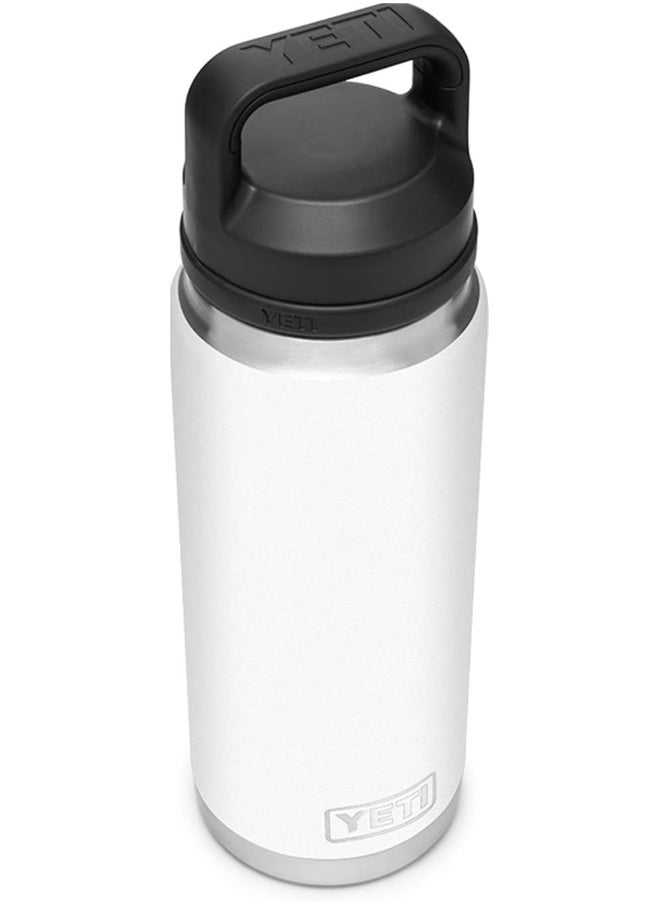 YETI Rambler 26 oz Bottle, Vacuum Insulated, Stainless Steel with Chug Cap, White