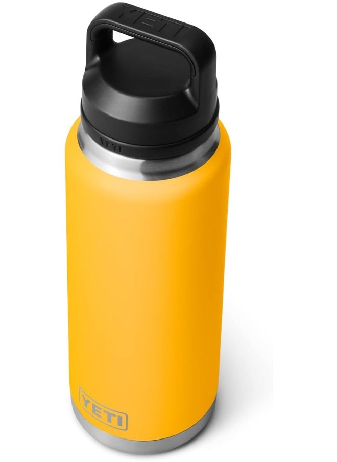 YETI Rambler 36 oz Bottle, Vacuum Insulated, Stainless Steel with Chug Cap, Alpine Yellow
