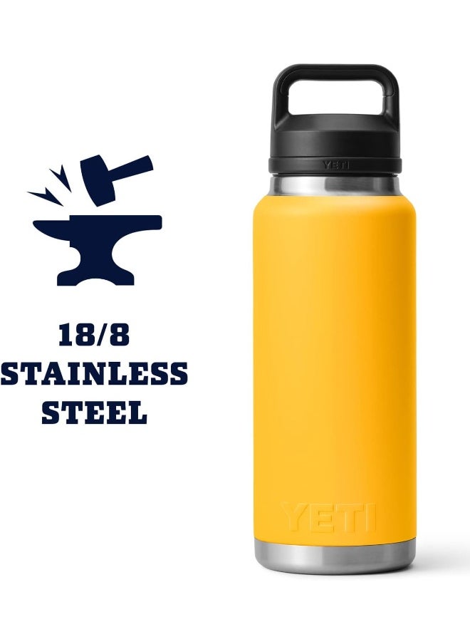 YETI Rambler 36 oz Bottle, Vacuum Insulated, Stainless Steel with Chug Cap, Alpine Yellow
