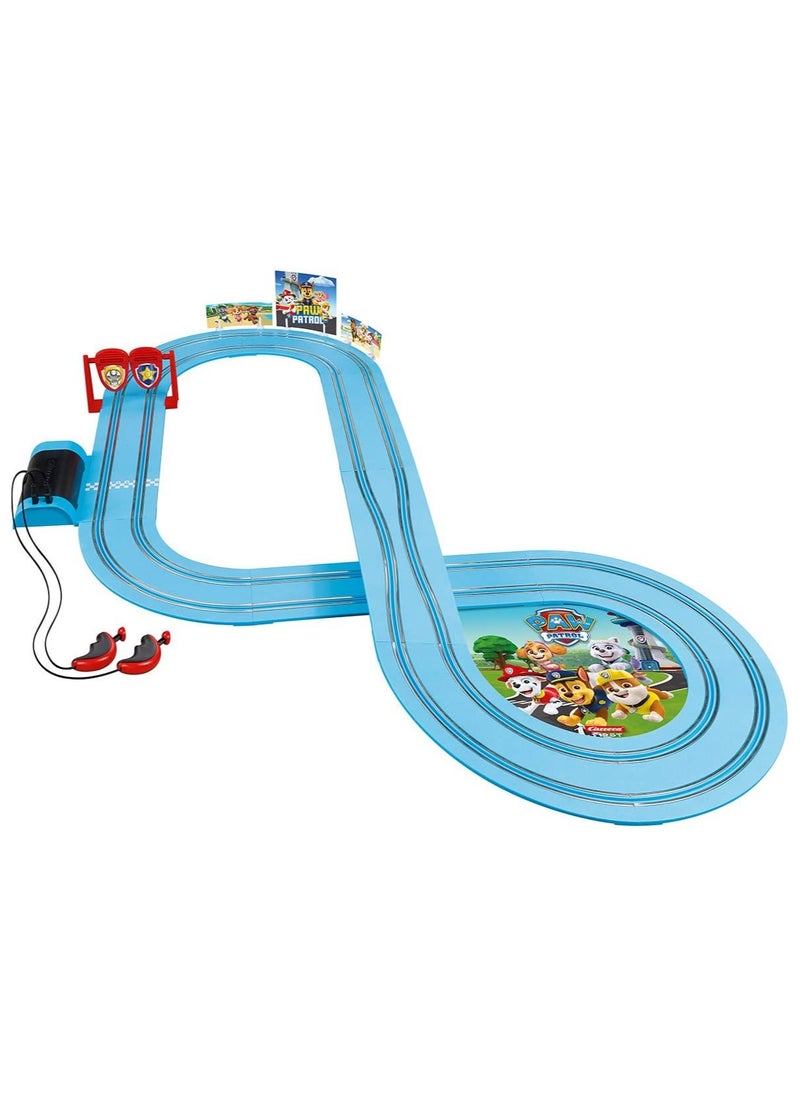 Carrera Paw Patrol Rubble Chase Track | 2.4M High-Speed Action Course | VZ Series for Dynamic Rescue Adventures