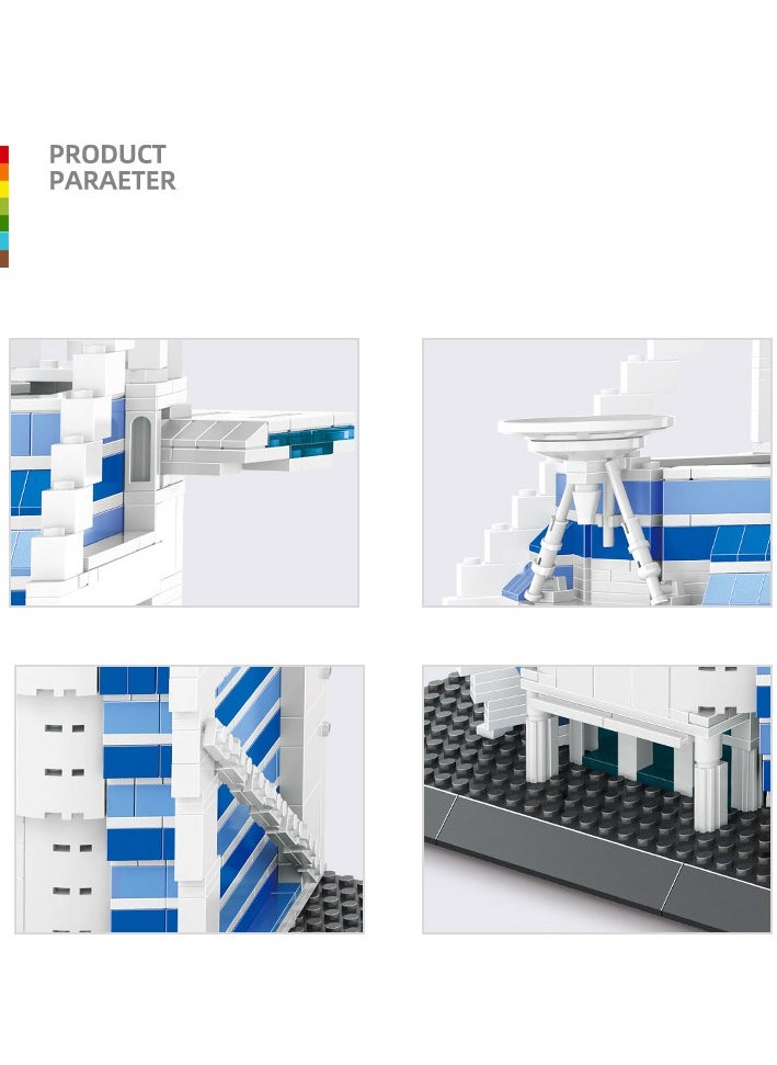 5220 the Burj Al Arab Hotel 1306pcs Building Blocks， World Famous Architecture Model, Birthday for Adults  And Boys Age 8+