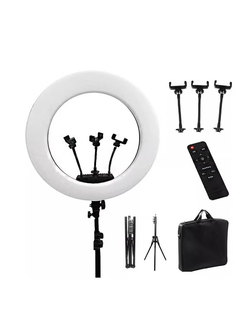 21 inch Professional Big LED Selfie Ring Light With 3 Mount Phone Holders For Reels Photo Shoot Live Stream Makeup Videos