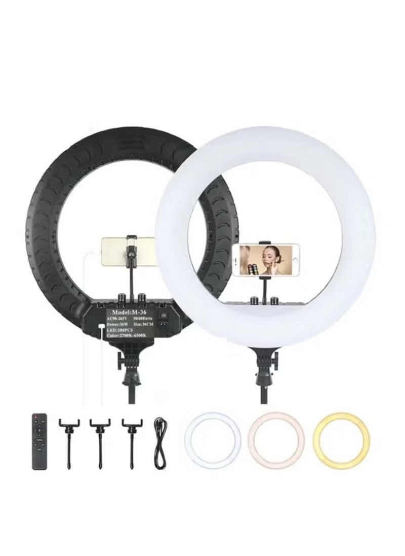 21 inch Professional Big LED Selfie Ring Light With 3 Mount Phone Holders For Reels Photo Shoot Live Stream Makeup Videos