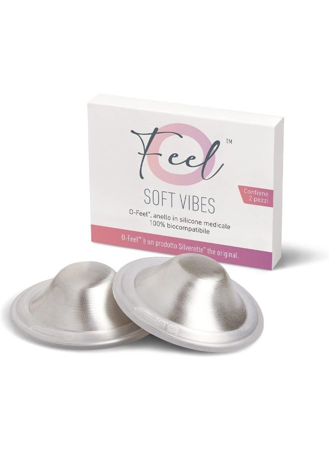 SILVERETTE XL The Original Silver Nursing Cups - Soothe and Protect Your Nursing Nipples - Made in Italy (XL + O-Feel)