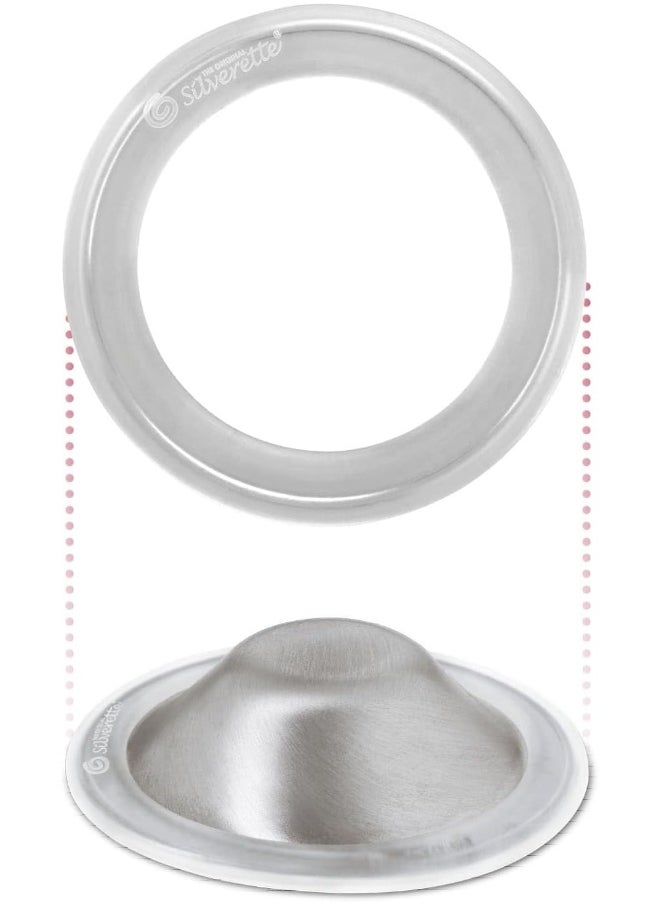 SILVERETTE XL The Original Silver Nursing Cups - Soothe and Protect Your Nursing Nipples - Made in Italy (XL + O-Feel)