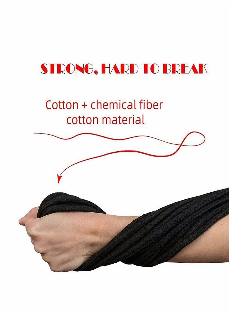 2 Roll 10M Soft Black Cotton Rope, for Wall Hanging, Decor Crafts Projects Macrame Knotting and Home Decoration