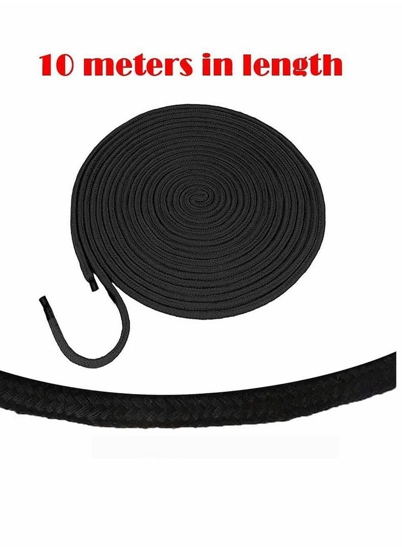 2 Roll 10M Soft Black Cotton Rope, for Wall Hanging, Decor Crafts Projects Macrame Knotting and Home Decoration