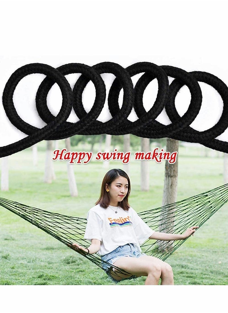 2 Roll 10M Soft Black Cotton Rope, for Wall Hanging, Decor Crafts Projects Macrame Knotting and Home Decoration