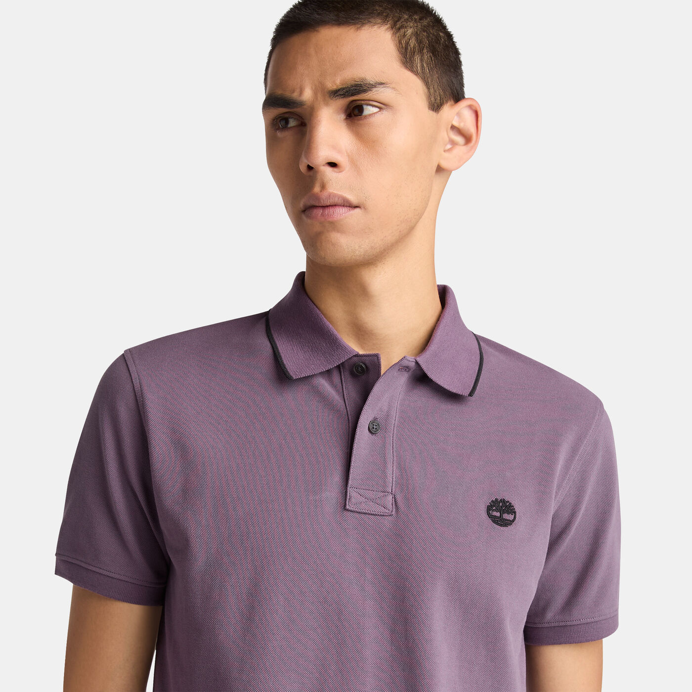 Men's Millers River Printed Neck Polo Shirt