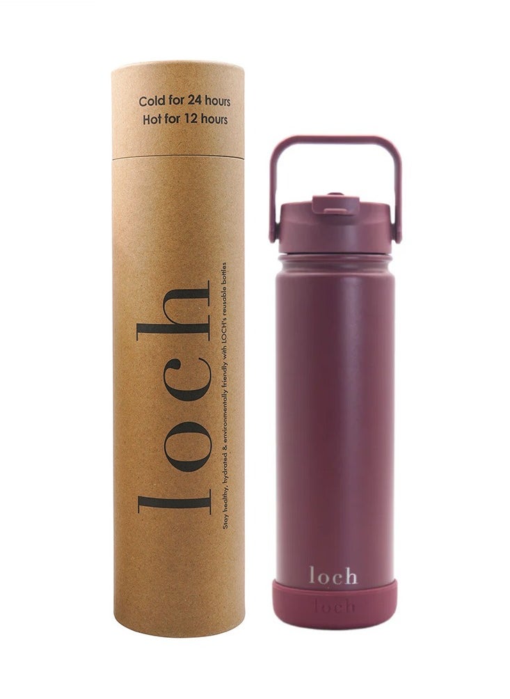 650 ml Maroon Red Monochrome Bottle