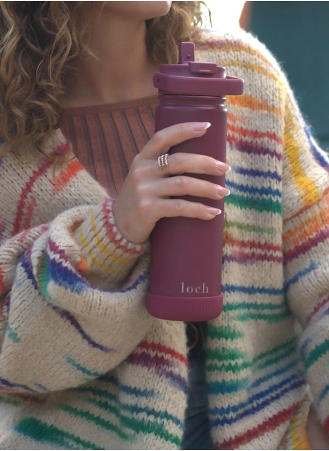 650 ml Maroon Red Monochrome Bottle
