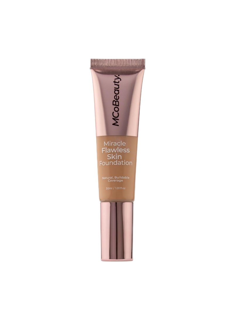MCoBeauty Miracle Flawless Skin Foundation, 6 Natural Medium, Natural, Buildable Coverage for All-Day Wear, Vegan, Cruelty Free Cosmetics