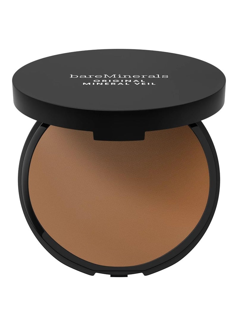 bareMinerals Original Pressed Mineral Veil Setting Powder with Puff Applicator, Matte Weightless Talc-Free Finishing Powder Makeup, Extends Makeup Wear, Vegan