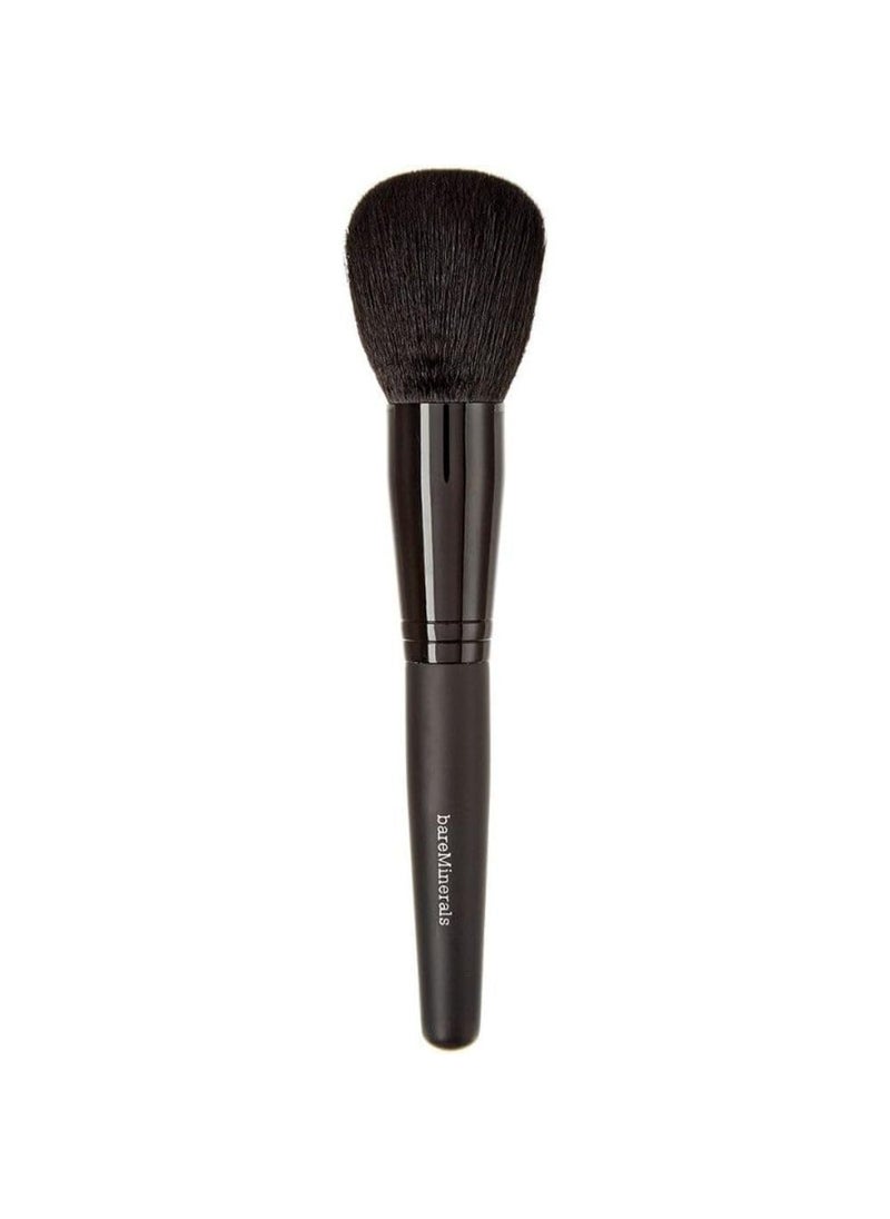 bareMinerals Supreme Finisher Makeup Powder Brush with Synthetic Fibers, For Applying Setting Powders, Highlighters + Bronzers, Vegan Blending Brush