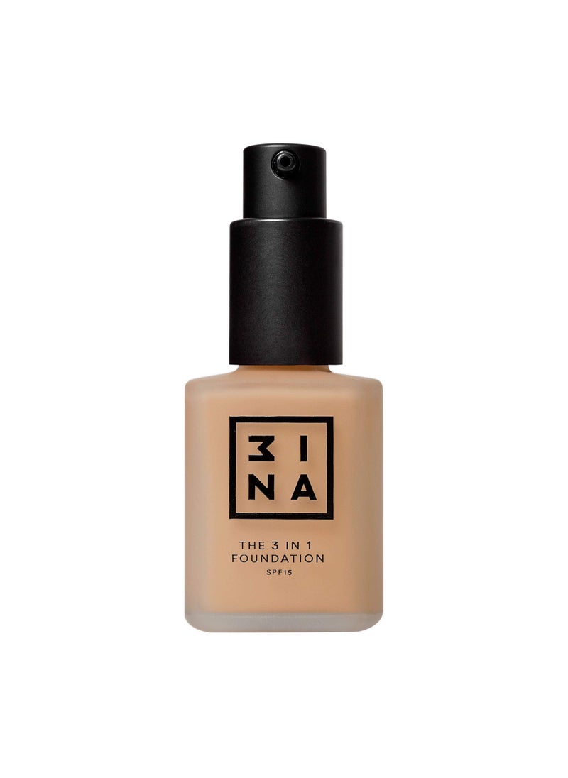 3INA The 3-In-1 Foundation 201 - Vegan Formula - Combination Of Primer, Concealer And Foundation - Medium Coverage - Natural Finish - Perfect For Covering Lines And Blemishes - Long Lasting - 1.01 Oz