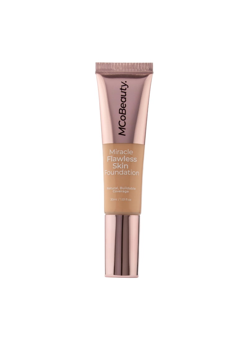 MCoBeauty Miracle Flawless Skin Foundation, 3 Light Nude, Natural, Buildable Coverage for All-Day Wear, Vegan, Cruelty Free Cosmetics