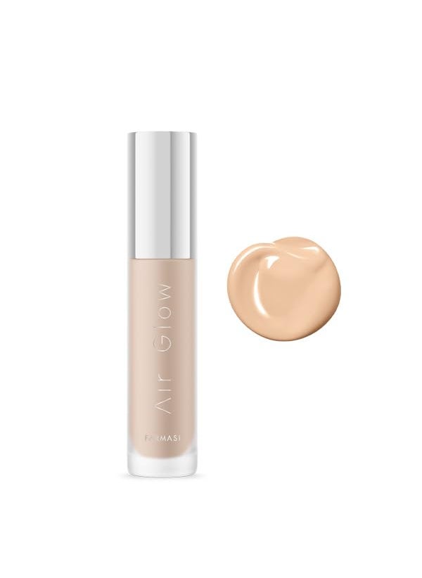 Farmasi Air Glow Foundation, Deeply hydrating and Lightweight Skincare Effects, Sea-Water formula, Natural-looking Skin Hydrated Softer and Smooter, Buildable Hylauronic Coverage 1 Fl Oz / 30 ML - C02