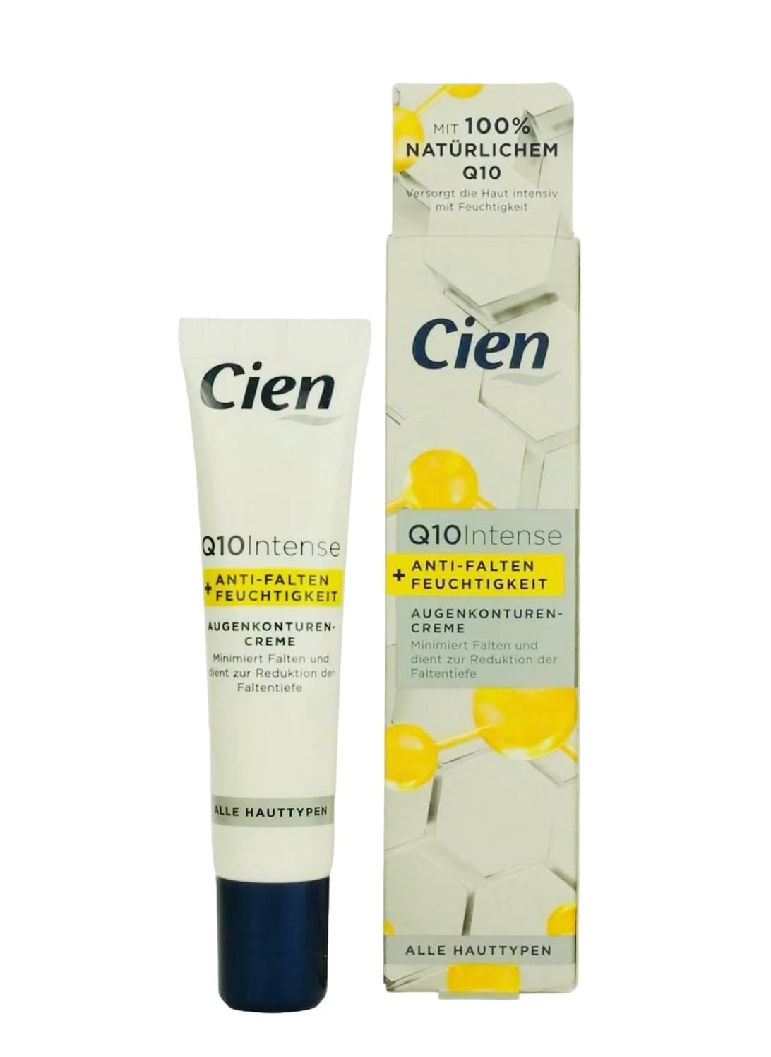 Cien Anti-Wrinkle Eye Contour Cream with Q10 and Hyaluronic Acid and Vitamin E 15ml (0.51 Oz)