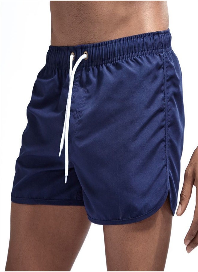 Beach Men's And Women's Quick Drying Sports And Fitness Summer Shorts Navy Blue